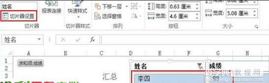 excel2013切片器怎么使用3