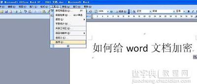 word2003文档怎么加密1