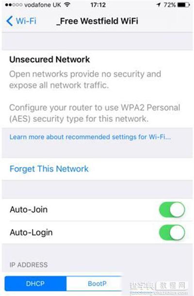 iOS10 WiFi安全提醒怎么关闭？1