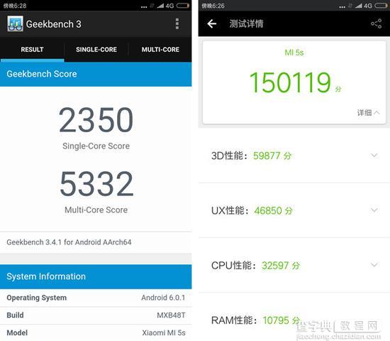 小米5S手机跑分多少3