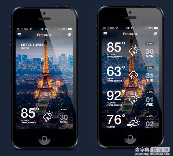 49个天气类APP界面欣赏2