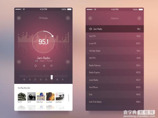30个收音机app界面UI设计欣赏3