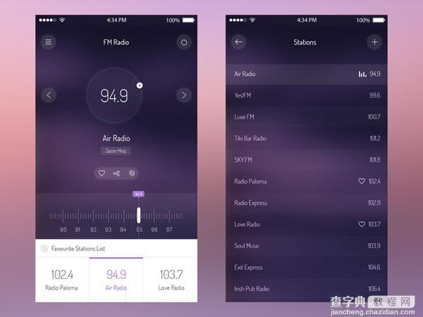 30个收音机app界面UI设计欣赏23