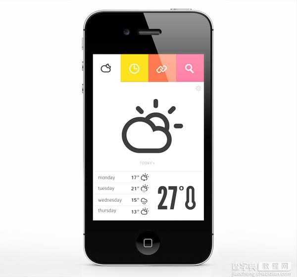 50个天气移动应用UI界面设计39