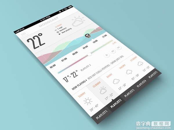 50个天气移动应用UI界面设计5