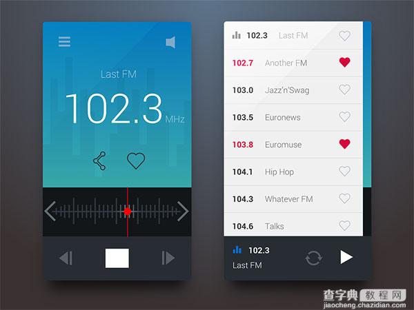 30个收音机app界面UI设计欣赏21