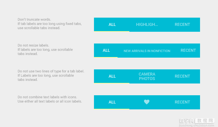 Android设计规范 Material Design-Components(16 Tabs)18