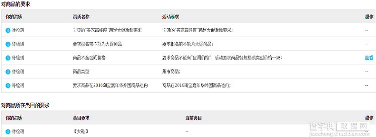 淘宝卖家报名淘宝双十一会场为什么会显示不符合资质3