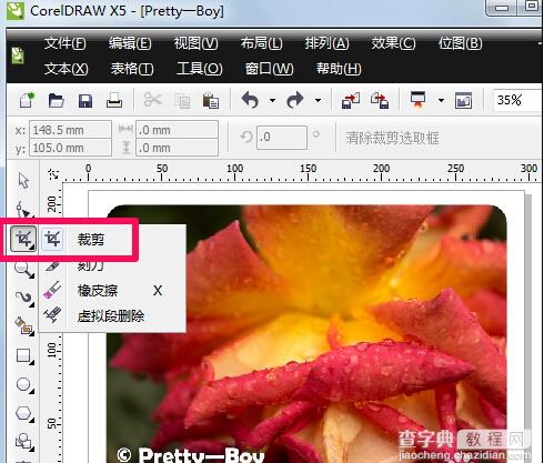 coreldraw怎么裁切图片?1