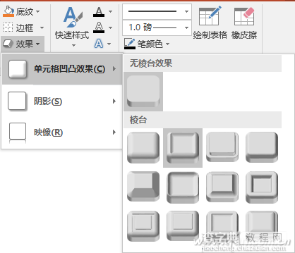 PPT2016中如何为表格打造3D效果2