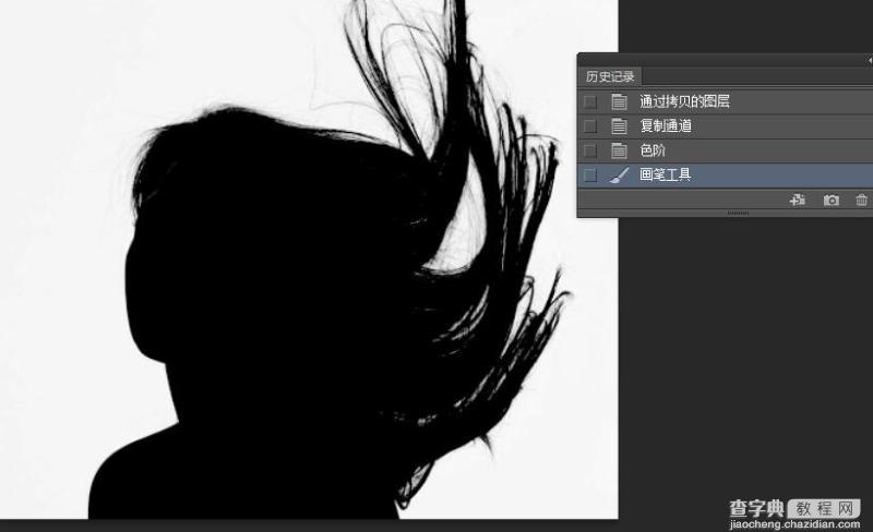Photoshop快速抠出人像头发丝5