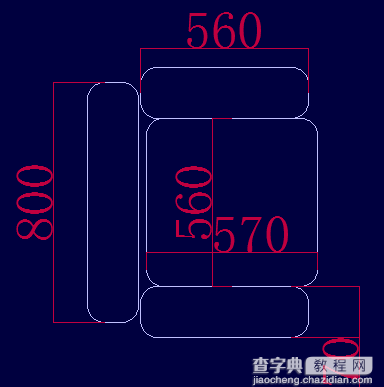 CAD沙发平面图怎么画4