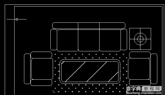 CAD沙发平面图怎么画7