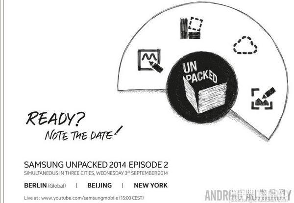 三星GALAXY Note 4发售时间 GALAXY Note 4或将于9月15到28日开卖3