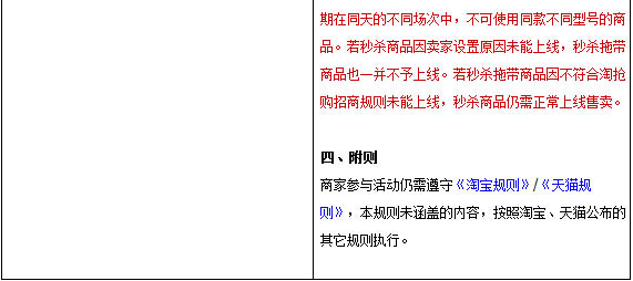 淘宝卖家必看：淘宝规则之淘抢购规则变更公式通知5