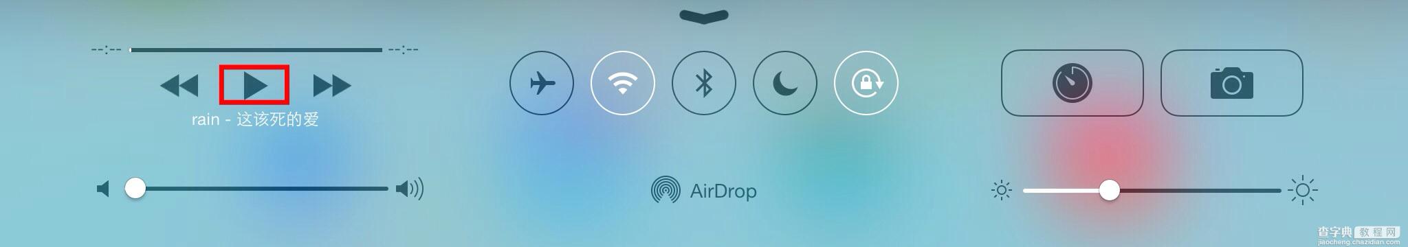 图解ios7如何在控制中心快速打开音乐程序让你尽情享受音乐2