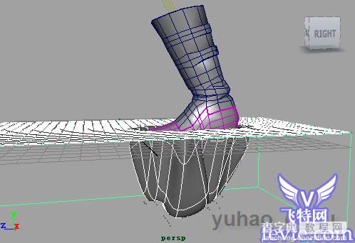 Maya动力学制作在雪地留下脚印的教程7