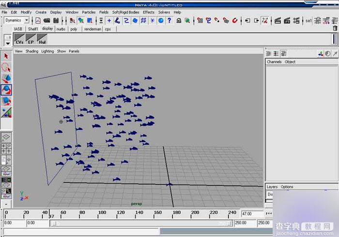 maya8.5粒子系统打造鱼群图文教程7