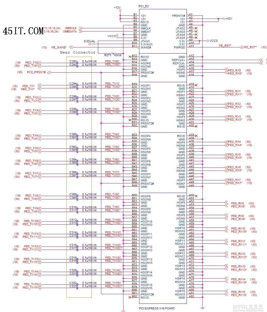 PCI-E插槽测试点及其电路图1