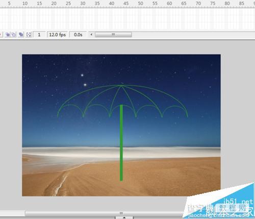 flash怎么制作沙滩上的雨伞?11