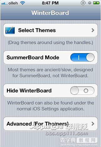 ios7越狱后怎么换主题/美化主题 ios7主题插件winterboard使用图文教程详解9