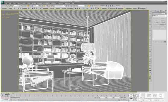 3DSAMX制作古典的雅致书房6