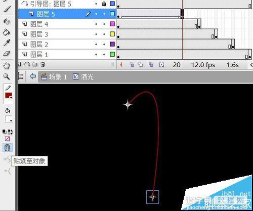 flash制作跟随鼠标移动的撒光蝴蝶方法6