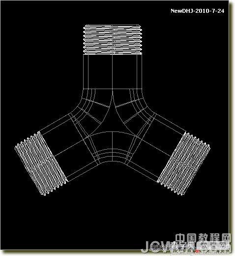 AutoCAD三维建模实例教程：制作三通管的过程11