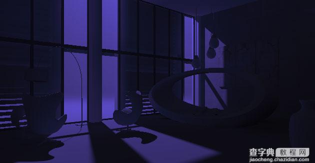 3DSMAX渲染教程：逼真的室内夜景制作4