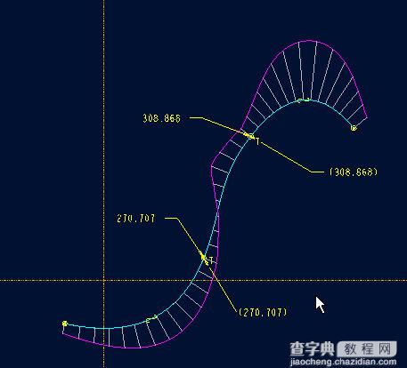 用Pro/E制作两条c2(曲率相连)的曲线14