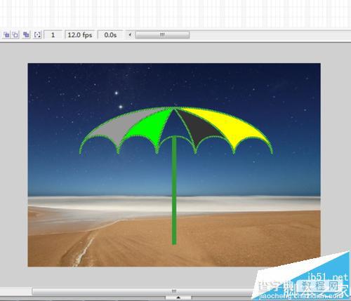 flash怎么制作沙滩上的雨伞?12