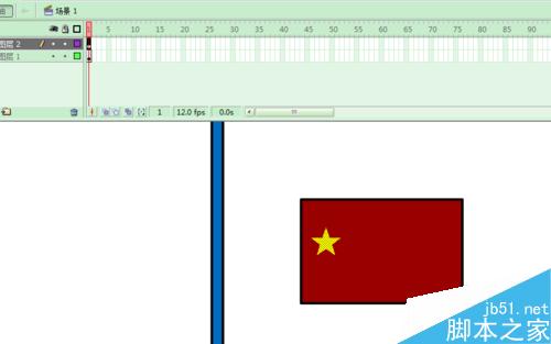 FLASH补间动画制作升国旗过程8