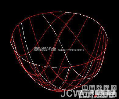 AutoCAD 2011教程：用曲面命令制作一顶三维帽子建模4