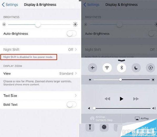 ios9.3正式版Night Shift和省电模式为什么不能同时开启的原因2