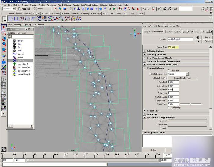 maya2008制作一个漂亮的奇幻星璨特效教程9