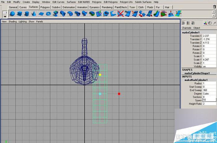 MAYA 7.0恐龙建模的方法和制作步骤介绍8