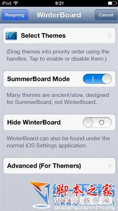 ios7越狱后怎么换主题/美化主题 ios7主题插件winterboard使用图文教程详解4