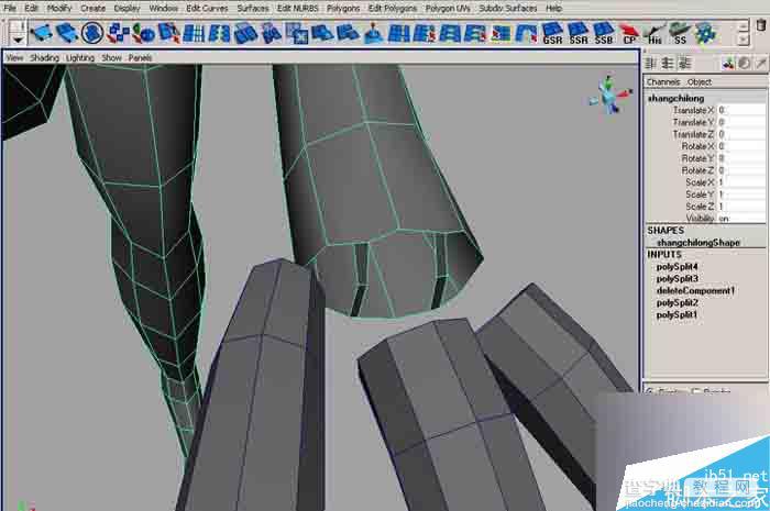 MAYA 7.0恐龙建模的方法和制作步骤介绍22