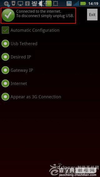 让安卓手机拥有USB网络共享功能通过USB连上网络9