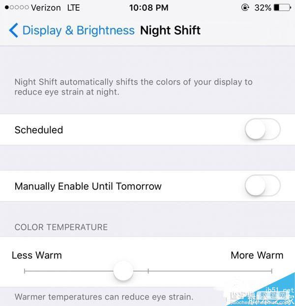 ios9.3正式版Night Shift和省电模式为什么不能同时开启的原因3