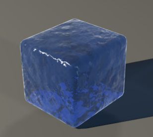 3DSMax制作三维蓝色方形冰块材质1