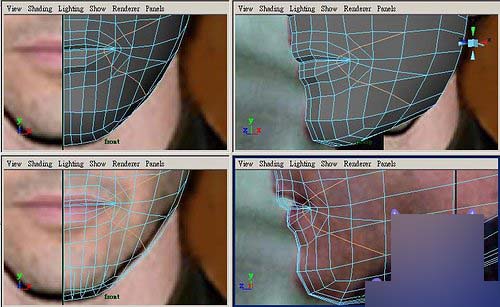 Maya制作人物头部polygon建模21