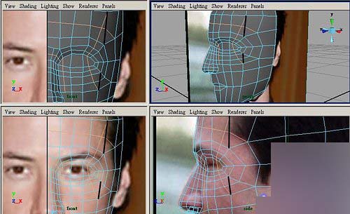 Maya制作人物头部polygon建模13