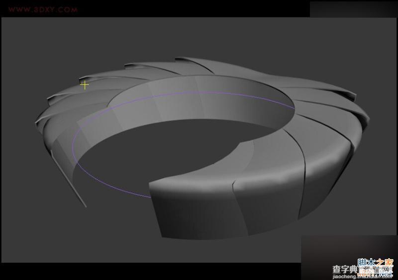 3DMAX建造鱼鳞状体育场外观建模15