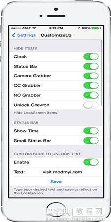 iOS7越狱插件CustomizeLS：随心所欲改动锁屏界面2