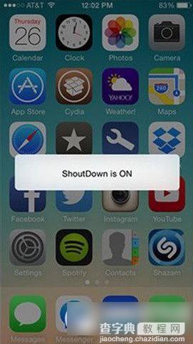 shoutdown怎么用？苹果ios7.1.1完美越狱后shoutdown插件使用教程1