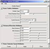 Maya 7.0 粒子系统-创建粒子发射器2