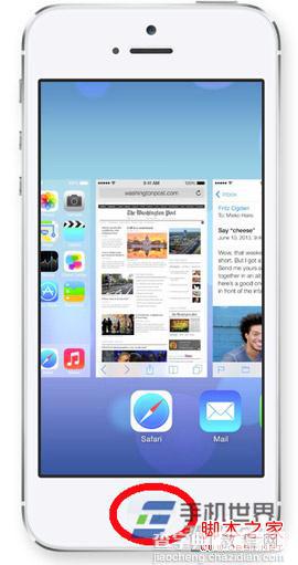 苹果iPhone5S的IOS7系统中怎么关闭后台正在运行程序2
