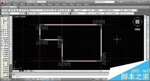 CAD建筑图纸中怎么绘制转角窗和轴网墙?18