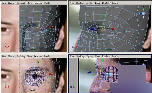 Maya制作人物头部polygon建模16